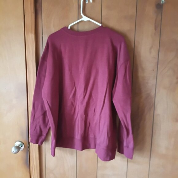 Sable Sky 2X “Fall Y’all” Graphic Sweatshirt Red Long Sleeve Plus Size - Picture 3 of 3